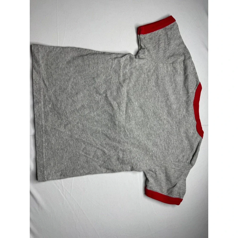 Walt Disney World Epcot Mickey Mouse One Mouse One World Gray Ringer Tee Kids S